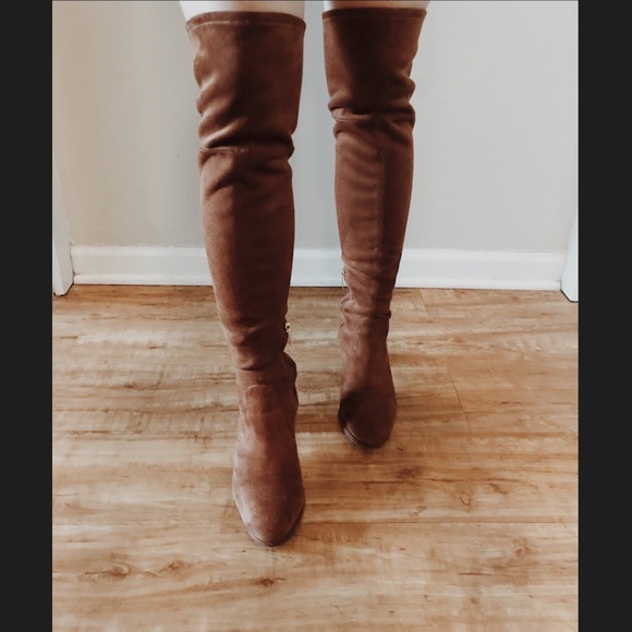 MARC FISHER Rustic Suede High Knee Boots - Picture 2 of 8